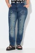 Jeans Paula, lige pasform, dødningehoved, destroys