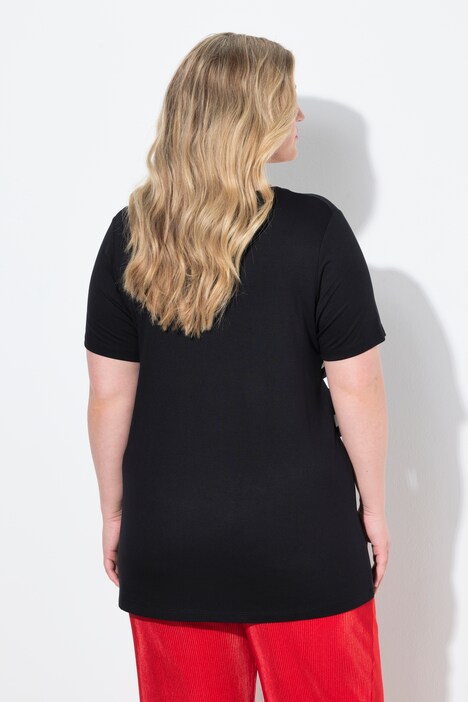 T-shirt, A-form, glitrende similisten på hjertet, striber