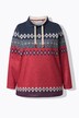 Sweat long, motif norvégien. Manches longues, col montant