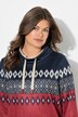 Sweat long, motif norvégien. Manches longues, col montant