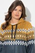 Norweger-Strick-fleece-Pullover, Stehkragen