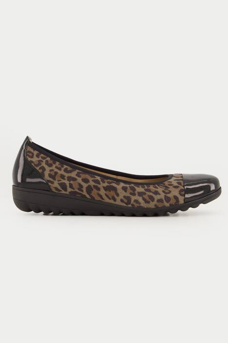 Caprice leren ballerina's, leomotief, lakleer, wijdte G