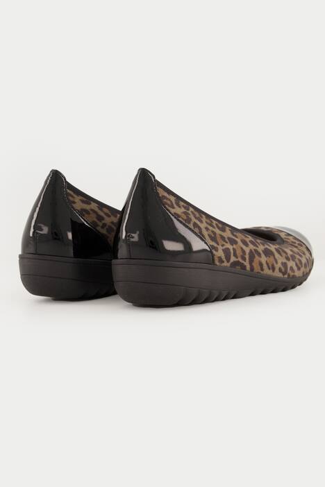 Caprice leren ballerina's, leomotief, lakleer, wijdte G