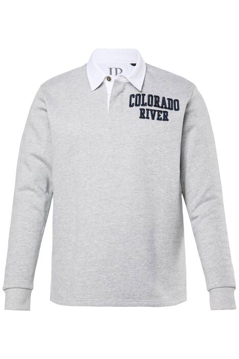 Rugby mikina JP1880, 3D výšivka na hrudi, kontrastní límeček, do 8XL