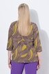 Shirt, stippen, goblet kraag, V-hals, 3/4-mouwen