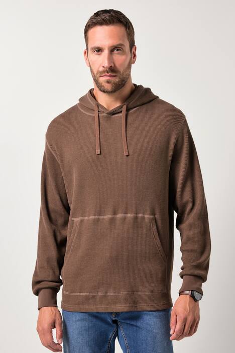 Sweat à capuche JP 1880 à texture gaufrée, jusqu'au 8 XL