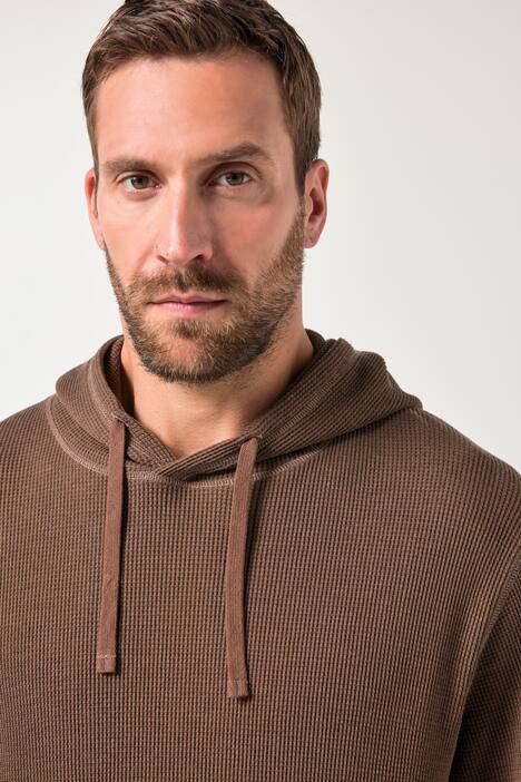 Sweat à capuche JP 1880 à texture gaufrée, jusqu'au 8 XL