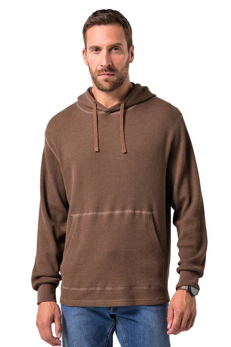 Mikina s kapucí JP1880, vaflová struktura, do 8XL