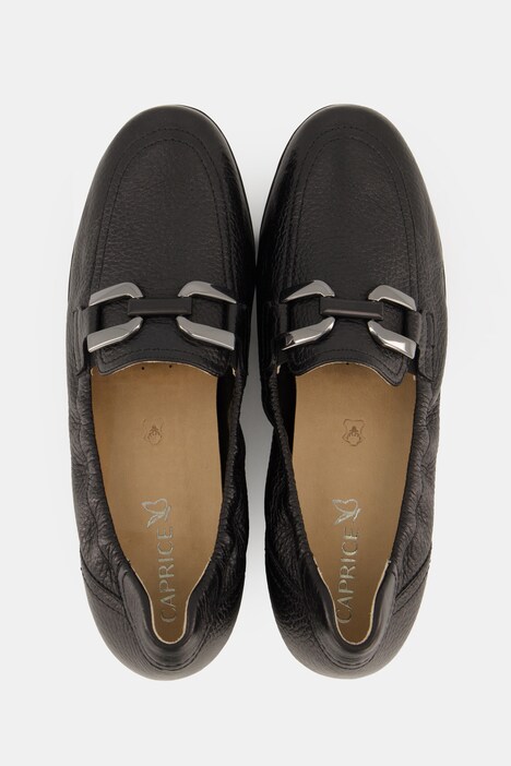 Mocassins Caprice en daim, semelle intérieure amovible - largeur G
