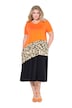 Šaty, A střih, barevné bloky, zvířecí vzor
