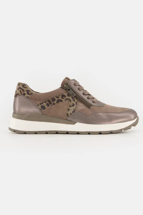 Zapatilla deportiva de cuero Caprice, cremallera, plantilla intercambiable, ancho H
