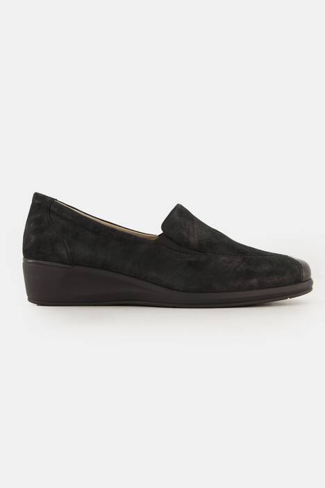 Caprice Leder-Slipper, Wechselfußbett, Weite H