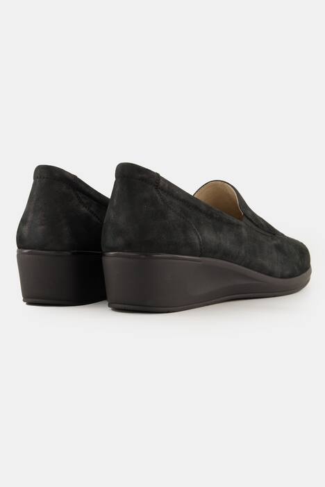 Caprice Leder-Slipper, Wechselfußbett, Weite H