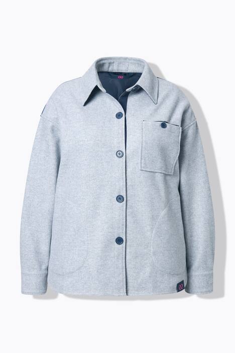 Giacca a camicia di flanella con maniche lunghe