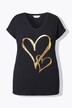 T-shirt, bekvem pasform, skinnende hjertemotiv