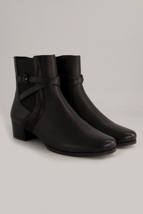 Caprice Leder-Stiefeletten, Wechselfußbett, Weite H