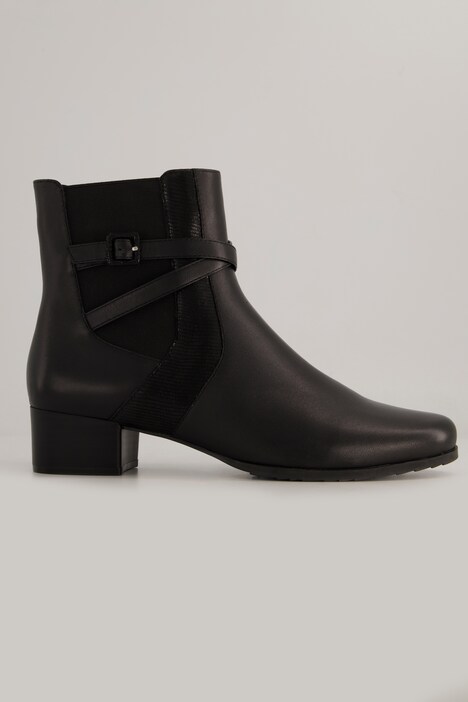 Caprice Leder-Stiefeletten, Wechselfußbett, Weite H