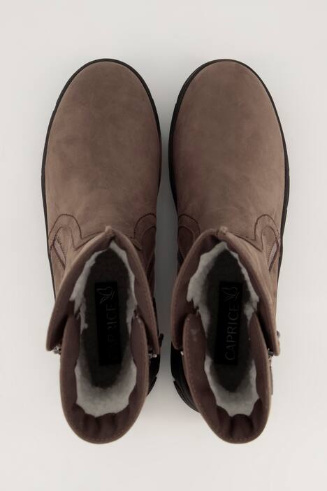 Caprice functionele leren enkellaarsjes, teddyvoering, wijdte G