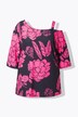 T-shirt dal taglio oversize con fiori e apertura sulla spalla