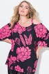 T-shirt dal taglio oversize con fiori e apertura sulla spalla