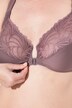 Beugelbeha, kant, zachte cups, voorsluiting, cup C - G
