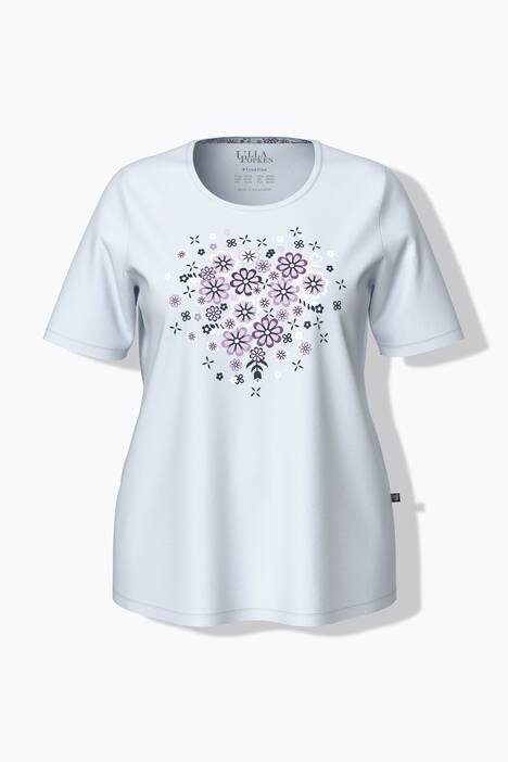 Pyjama, bloemen, ronde hals, korte mouwen
