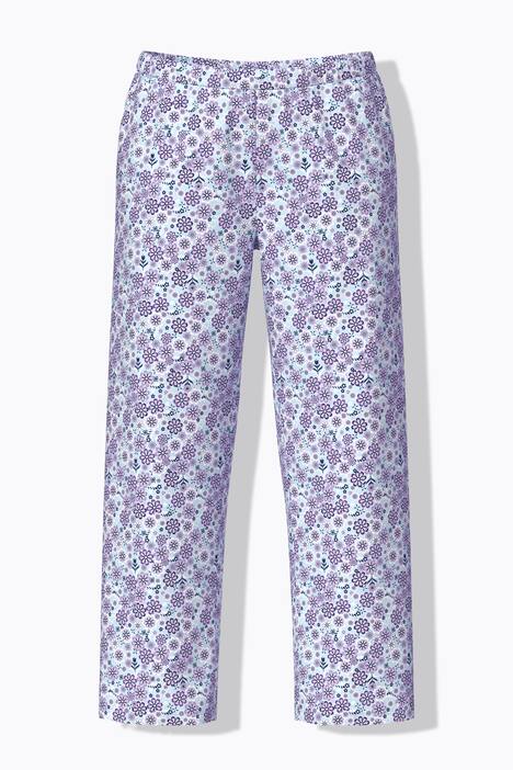 Pyjama, bloemen, ronde hals, korte mouwen