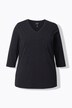 Shirt, siersteentjes, Classic, V-hals, 3/4-mouwen