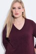 Shirt, siersteentjes, Classic, V-hals, 3/4-mouwen