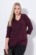 Shirt, siersteentjes, Classic, V-hals, 3/4-mouwen