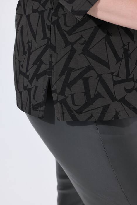 T-shirt, bogstaver, klassisk, V-udskæring, 3/4-ærmer