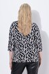 Maglia classica con lettere, scollo a V e maniche a 3/4