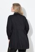 Bluse, A-linjeformet, kryssøm med dekorative plisseringer, avrundet nederkant