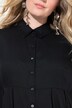 Bluse, A-linjeformet, kryssøm med dekorative plisseringer, avrundet nederkant