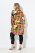Blouse coupe évasée, imprimé all-over et plis fantaisie