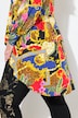 Blouse coupe évasée, imprimé all-over et plis fantaisie