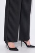 Broek Mary, krijtstrepen, wijde pijpen, elastische tailleband