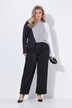 Broek Mary, krijtstrepen, wijde pijpen, elastische tailleband