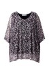 Síťovaná halenka, oversize, leopardí, neprůhledný žerzejový top