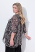 Síťovaná halenka, oversize, leopardí, neprůhledný žerzejový top