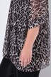 Síťovaná halenka, oversize, leopardí, neprůhledný žerzejový top