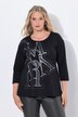 Shirt, letters, oversized, ronde hals, 3/4-mouwen