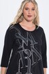 Shirt, letters, oversized, ronde hals, 3/4-mouwen