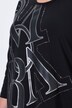 Shirt, letters, oversized, ronde hals, 3/4-mouwen