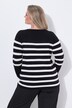 Rhinestone Breton Stripe Long Sleeve Sweater