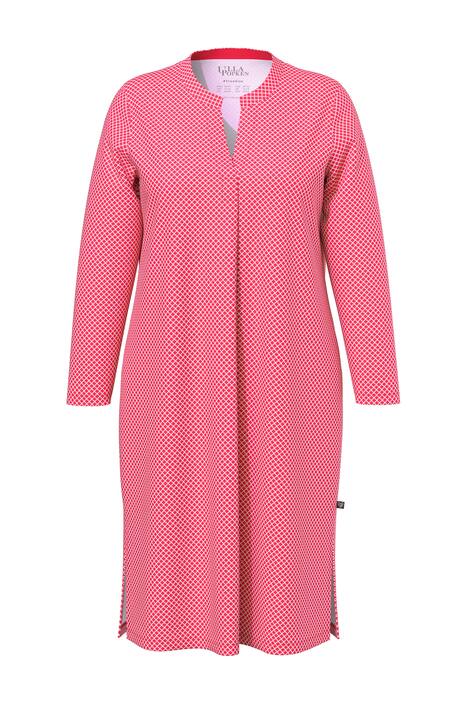 Noční košile, vzor, kulatý výstřih, dlouhé rukávy