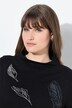 Longshirt, borduursel, opstaande kraag, lange mouwen, biologisch katoen
