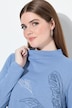 Longshirt, borduursel, opstaande kraag, lange mouwen, biologisch katoen