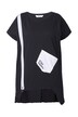 Tričko, oversize, ozdobný zip, kapsa