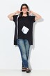 T-paita, oversized, koristevetoketju, tasku